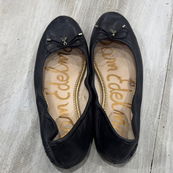 Sam Edelman Black Leather Flats - Picture 2 of 4